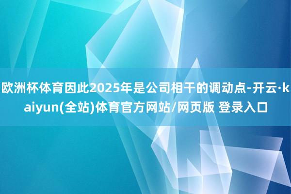 欧洲杯体育因此2025年是公司相干的调动点-开云·kaiyun(全站)体育官方网站/网页版 登录入口
