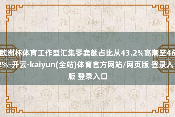 欧洲杯体育工作型汇集零卖额占比从43.2%高潮至46.2%-开云·kaiyun(全站)体育官方网站/网页版 登录入口