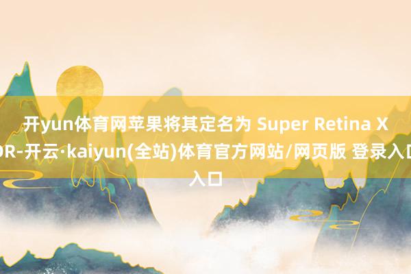 开yun体育网苹果将其定名为 Super Retina XDR-开云·kaiyun(全站)体育官方网站/网页版 登录入口