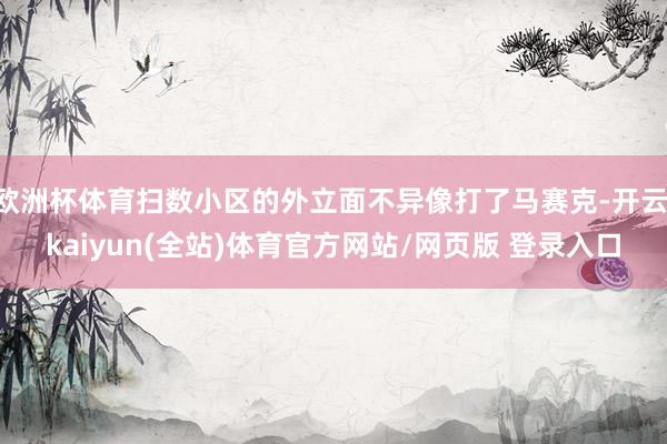 欧洲杯体育扫数小区的外立面不异像打了马赛克-开云·kaiyun(全站)体育官方网站/网页版 登录入口